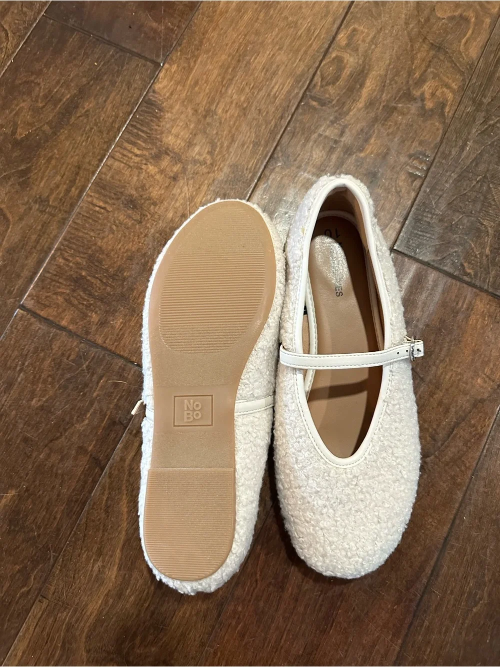 No Boundaries Cream Mary Jane Ballet Flats for Kids